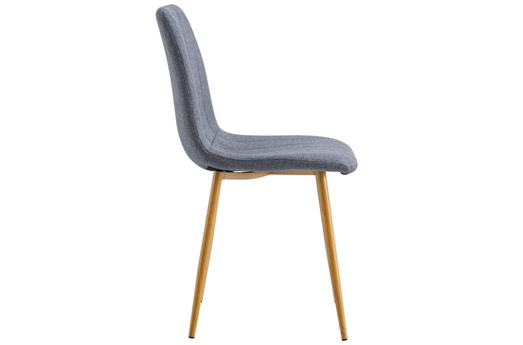 Silla comedor Nails tejido gris / Oak