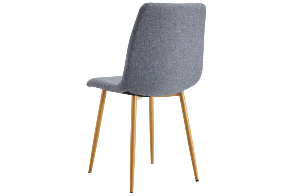 Silla comedor Nails tejido gris / Oak
