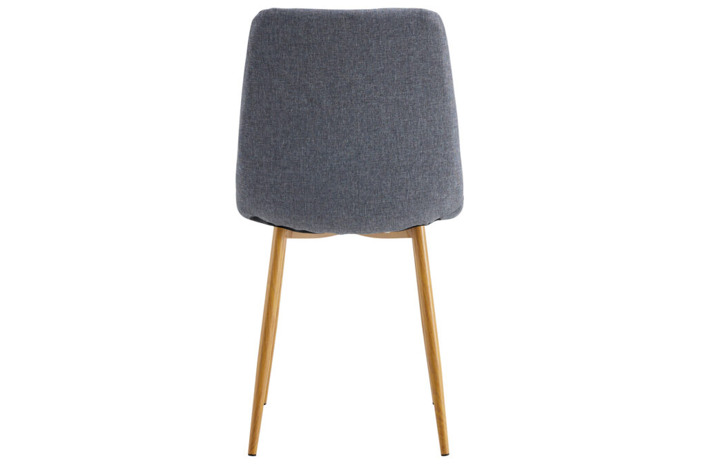 Silla comedor Nails tejido gris / Oak