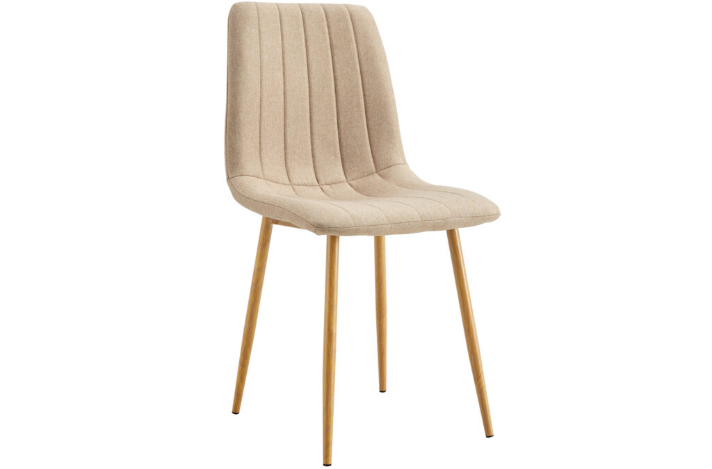 Silla comedor Nails tejido beige / Oak