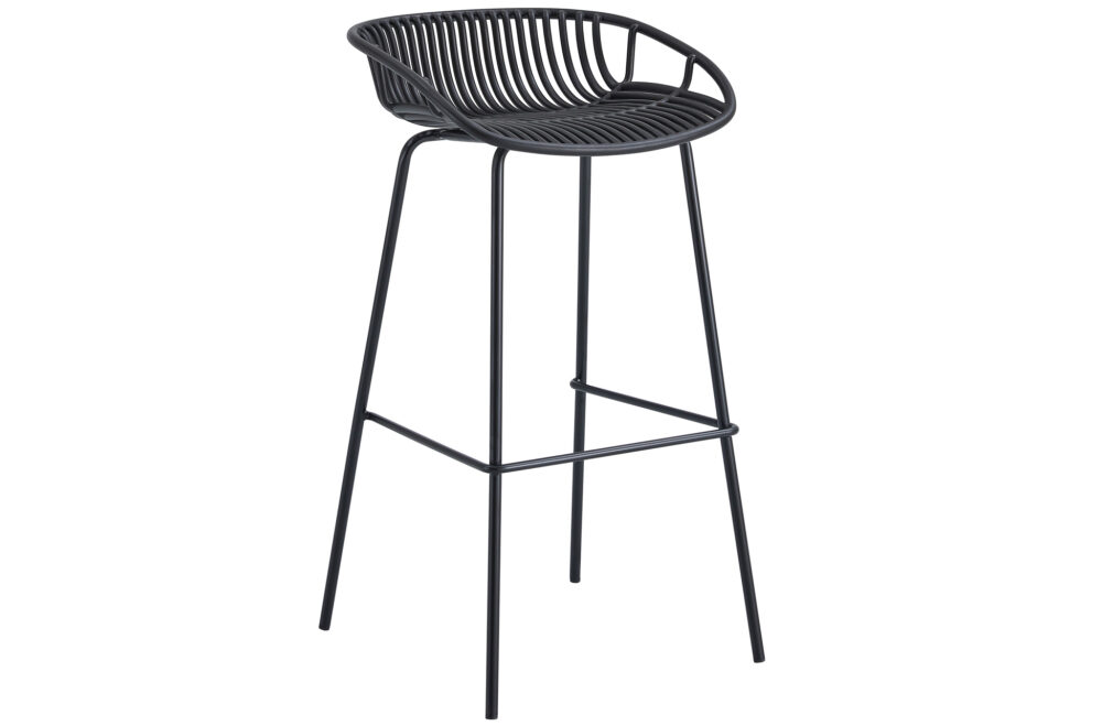 Taburete Alto Shell Negro.