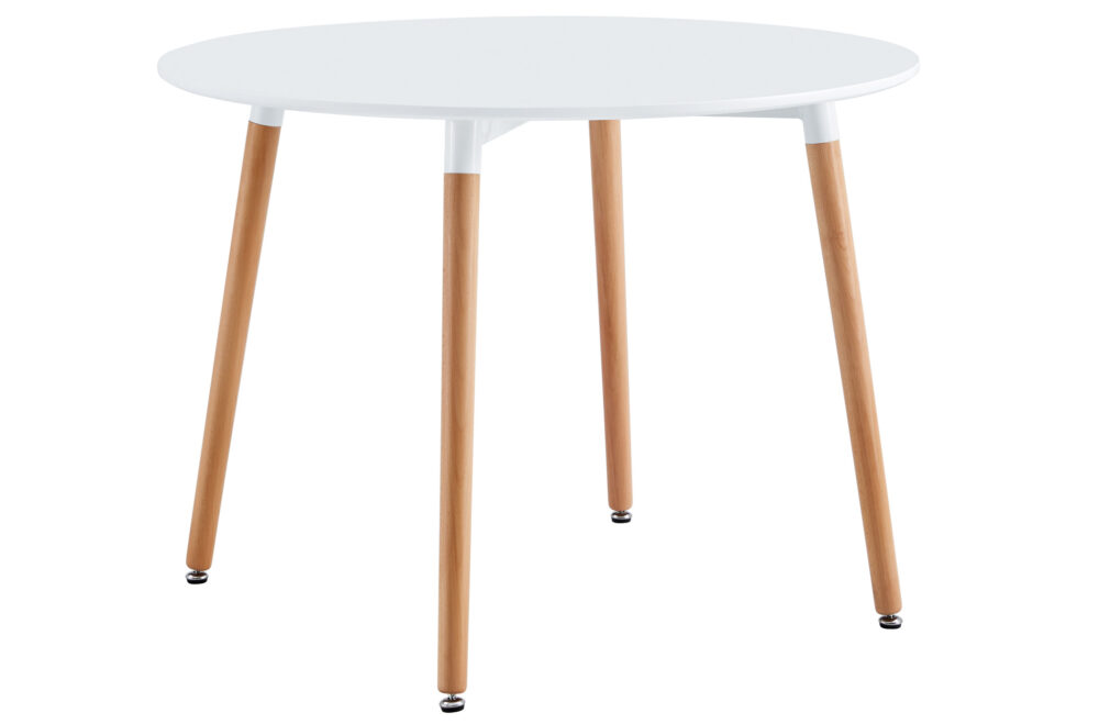 Mesa Redonda Fija Nordika 100 Cm Blanco / Haya.