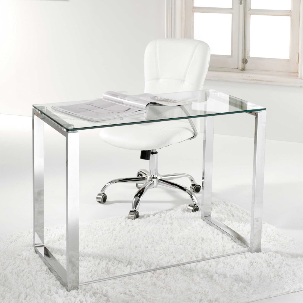 Mesa de estudio O despacho modelo Benetto patas Cromadas
