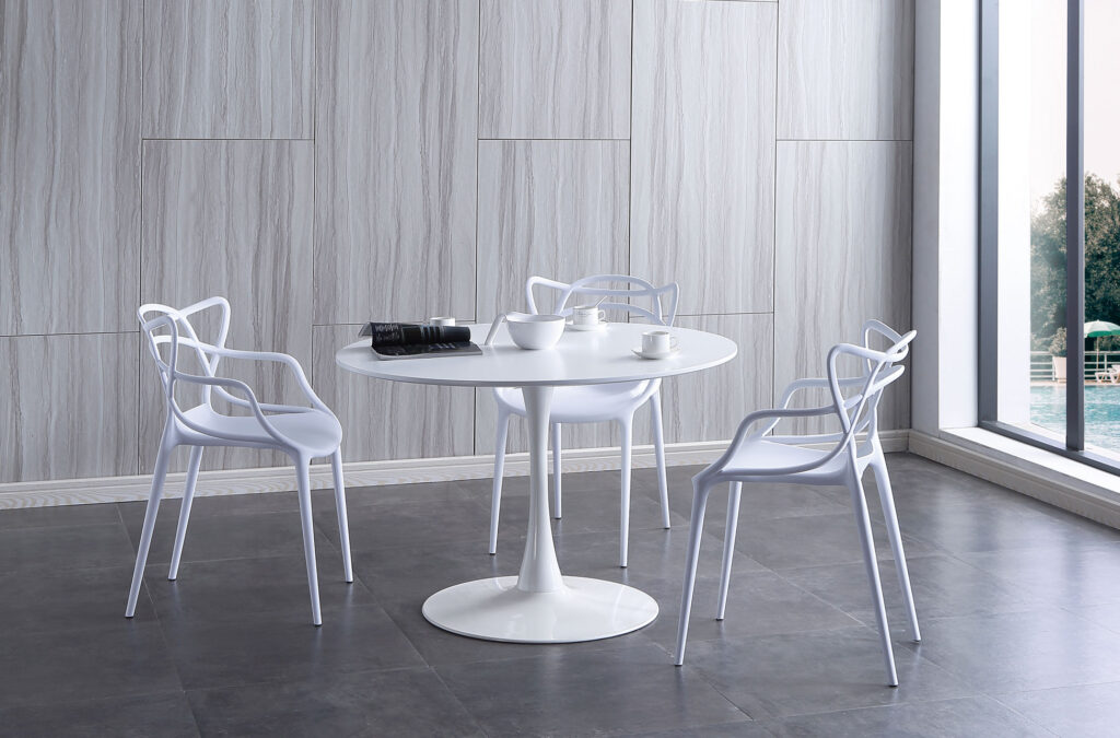 Mesa comedor redonda Gina blanco