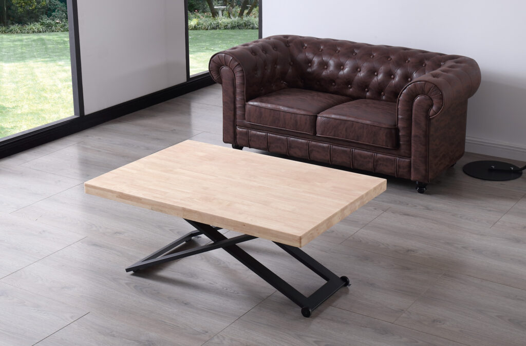 Mesa centro elevable Zoe roble Nordish / negro