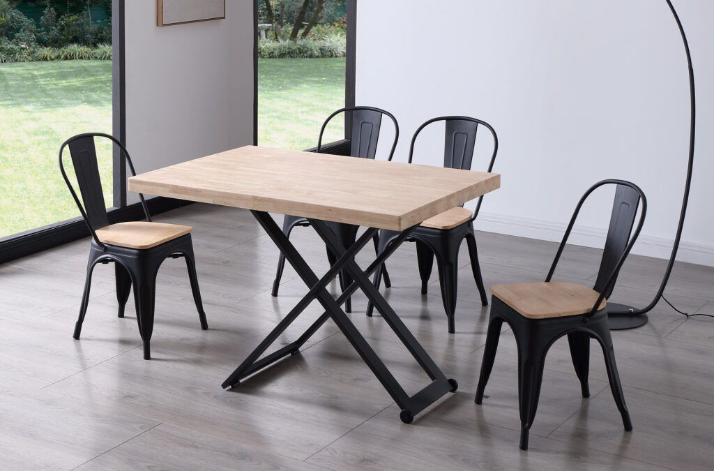 Mesa centro elevable Zoe roble Nordish / negro