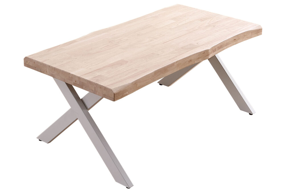 Mesa centro elevable Xena tapa con forma roble Nordish / blanco