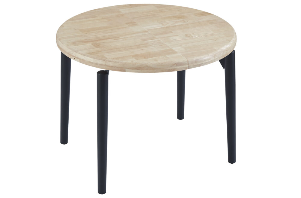 Mesa Comedor Redonda Extensible 100 - 140 - 180 Cm Moon Nordish / Negro