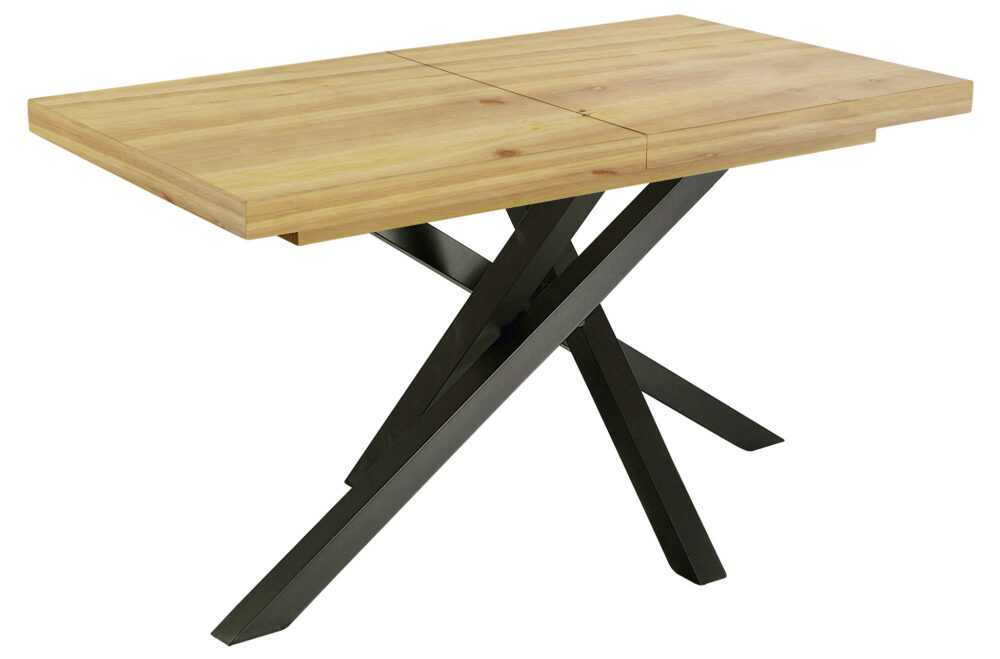 Mesa Comedor Extensible Xena 140 - 180 - 220 X 90 Cm  Cedro / Negro