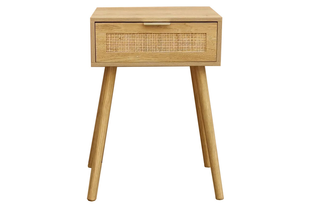 Mesilla de noche Freya pino / rattan