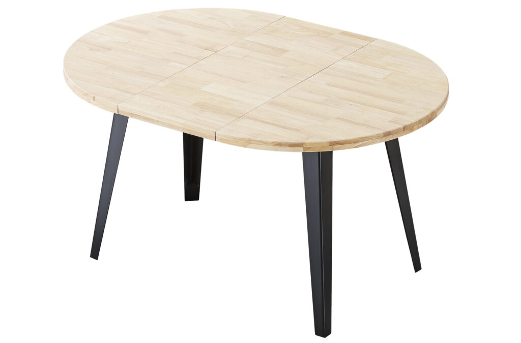 Mesa comedor redonda extensible BERG-E roble NORDISH / negro