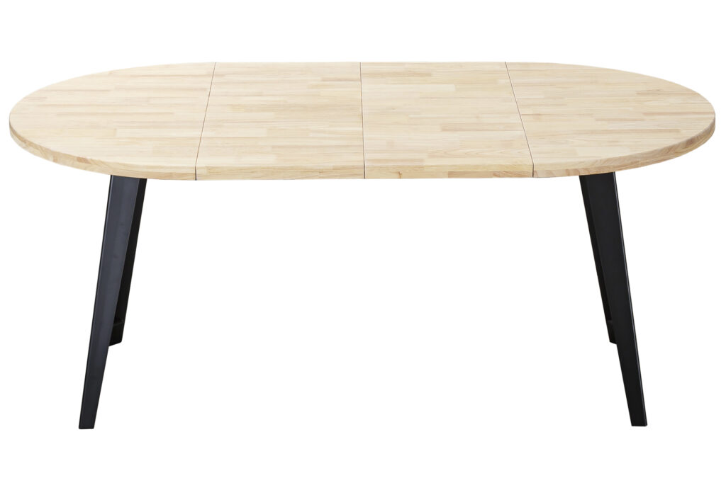 Mesa comedor redonda extensible BERG-E roble NORDISH / negro