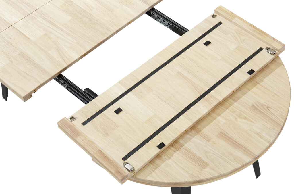 Mesa comedor redonda extensible BERG-E roble NORDISH / negro