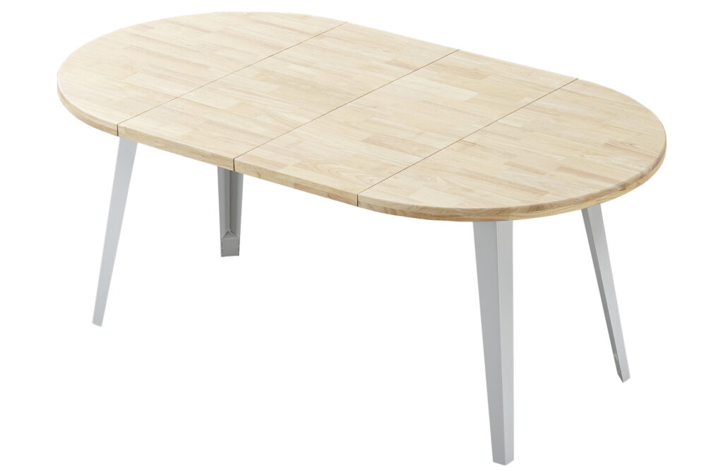 Mesa comedor redonda extensible BERG-E roble NORDISH / blanco