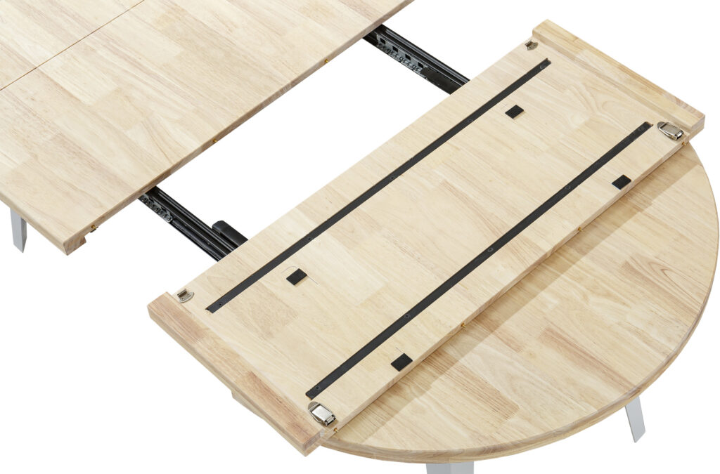 Mesa comedor redonda extensible BERG-E roble NORDISH / blanco