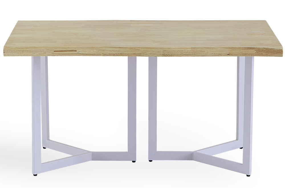 MESA FIJA COMEDOR ARTICO 150 x 90 CM ROBLE NORDISH / BLANCO TAPA CON FORMAS.