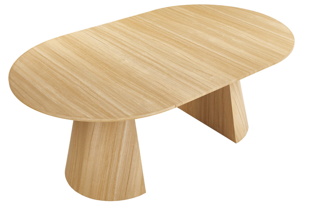 Mesa comedor redonda extensible DAMIANO OAK