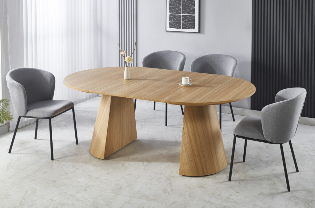 Mesa comedor redonda extensible DAMIANO OAK