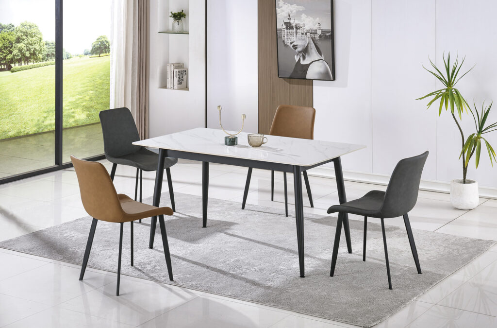 Mesa comedor fija BERNA CERAMIC blanco