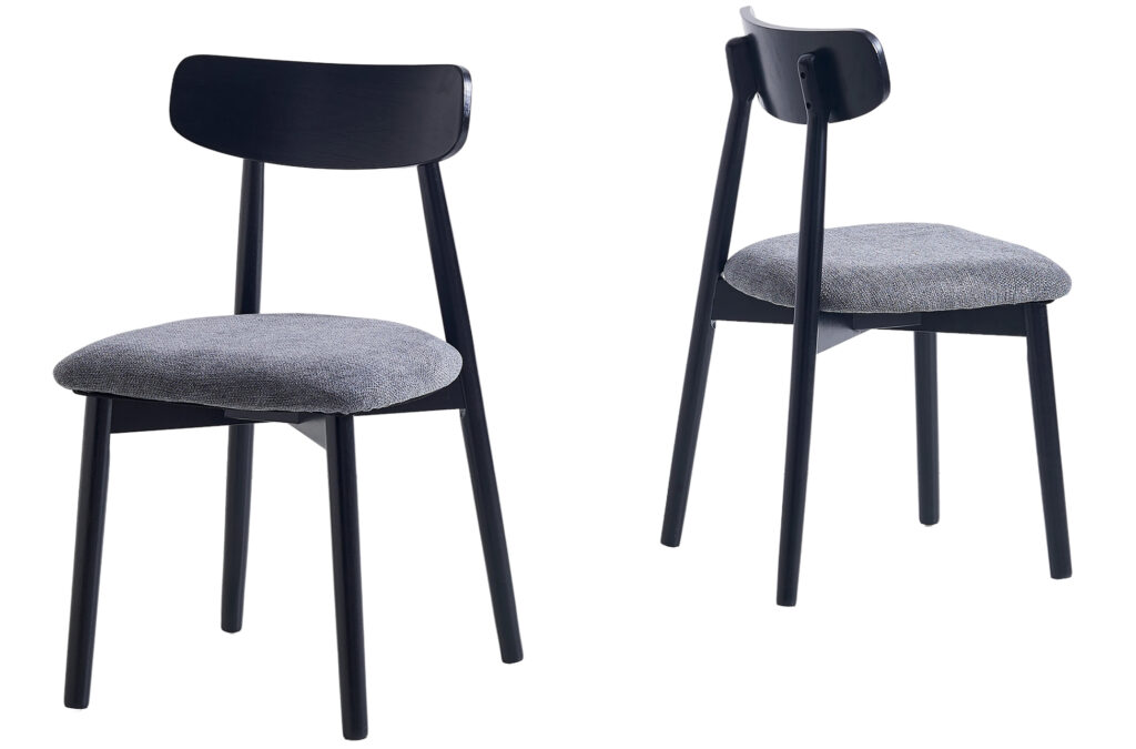 Silla comedor SHIA gris / negro