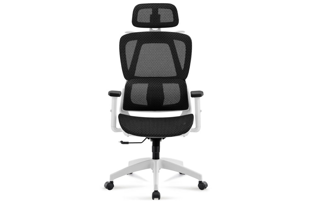 SILLON GIRATORIO ERGO RED TRANSPIRABLE NEGRO / ESTRUCTURA BLANCA