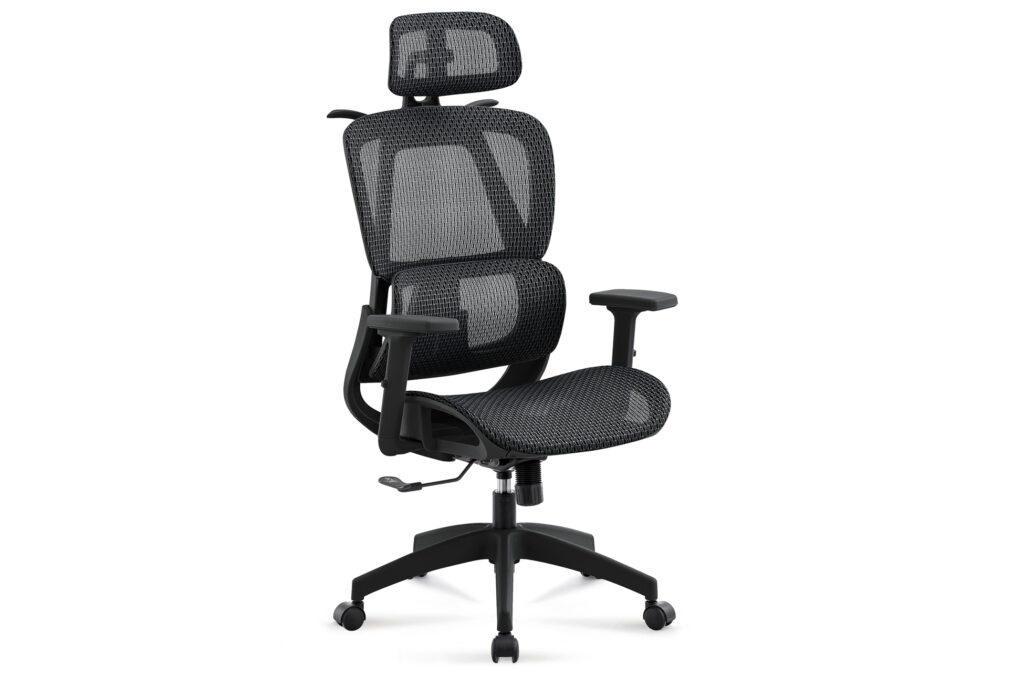 Sillon giratorio ERGO red transpirable negro / estructura NEGRA