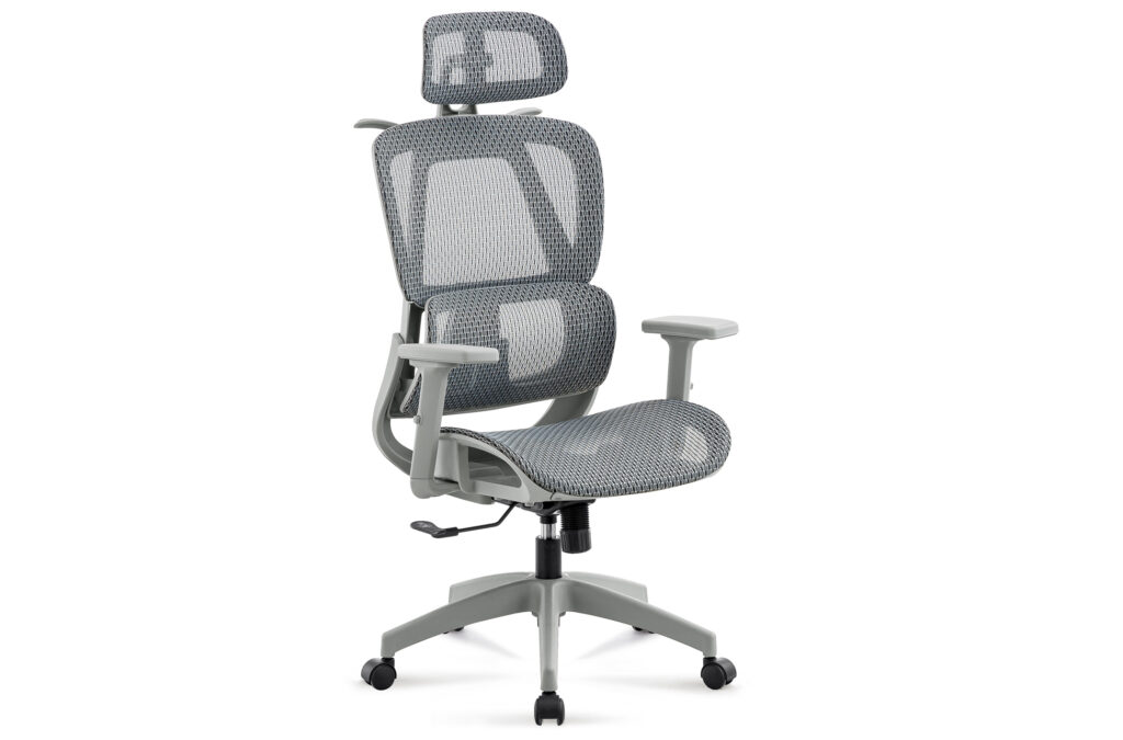 Sillon giratorio ERGO red transpirable gris / estructura gris