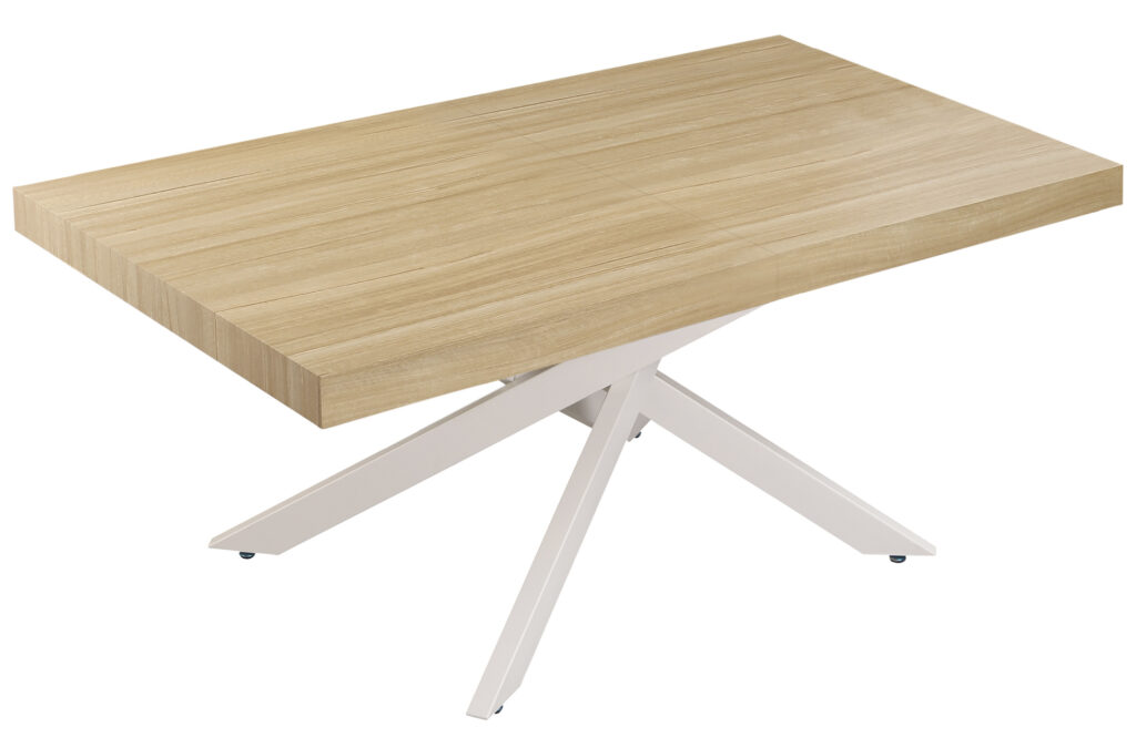 Mesa comedor extensible LEONARDO OAK / blanco