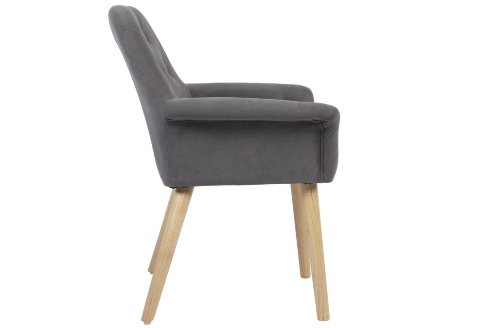 Silla comedor nature microfibra gris