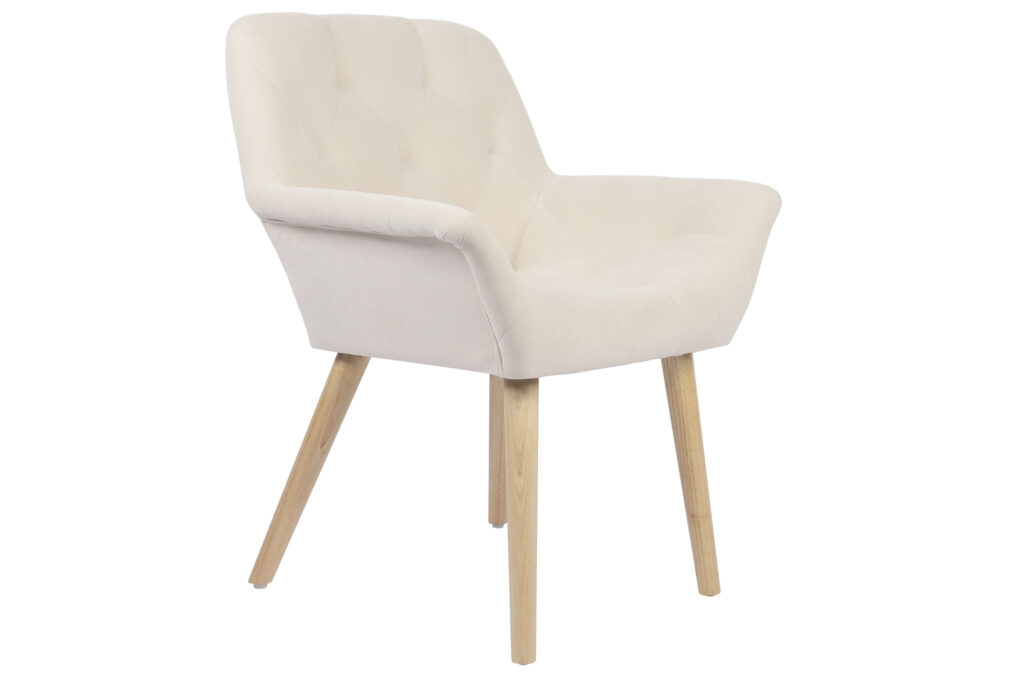 Silla comedor nature microfibra crema