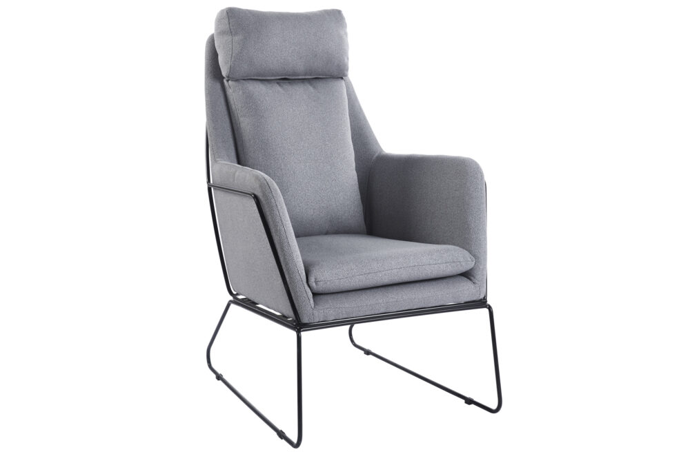 BUTACA TAPIZADA SINTRA TEJIDO GRIS