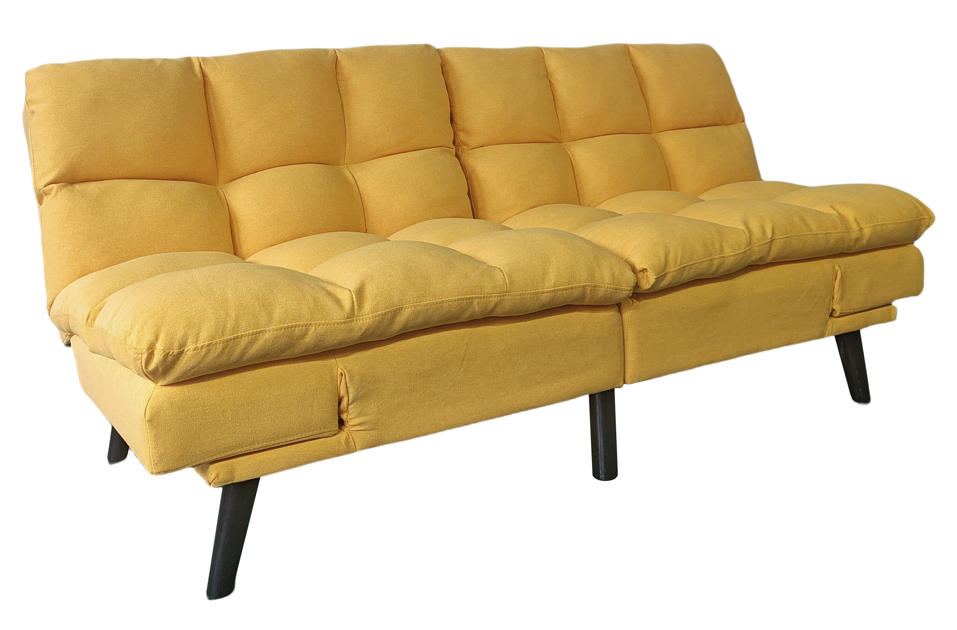 SOFA CAMA CUSHION 108 x 183 CM TEJIDO MOSTAZA