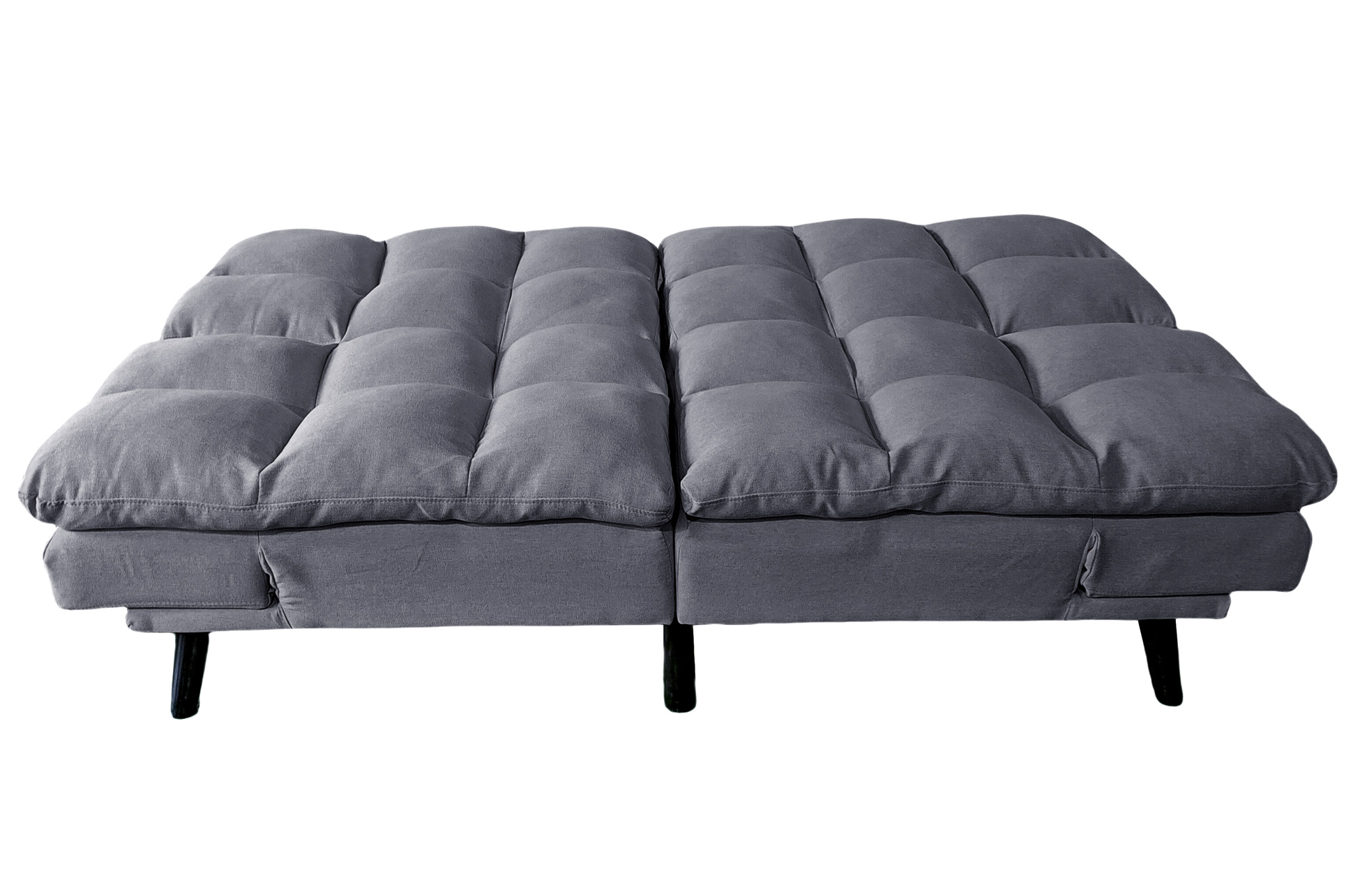 SOFA CAMA CUSHION 108 x 183 CM TEJIDO GRIS - Imagen 4