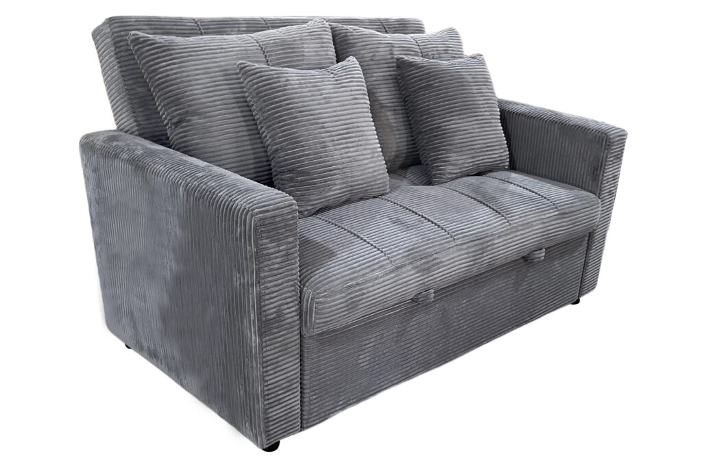 Sofa cama DIVAN corduroy gris 140 cm