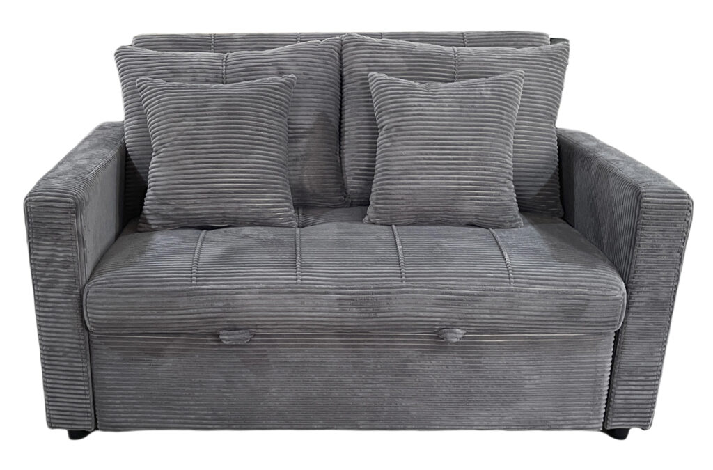 Sofa cama DIVAN corduroy gris 140 cm
