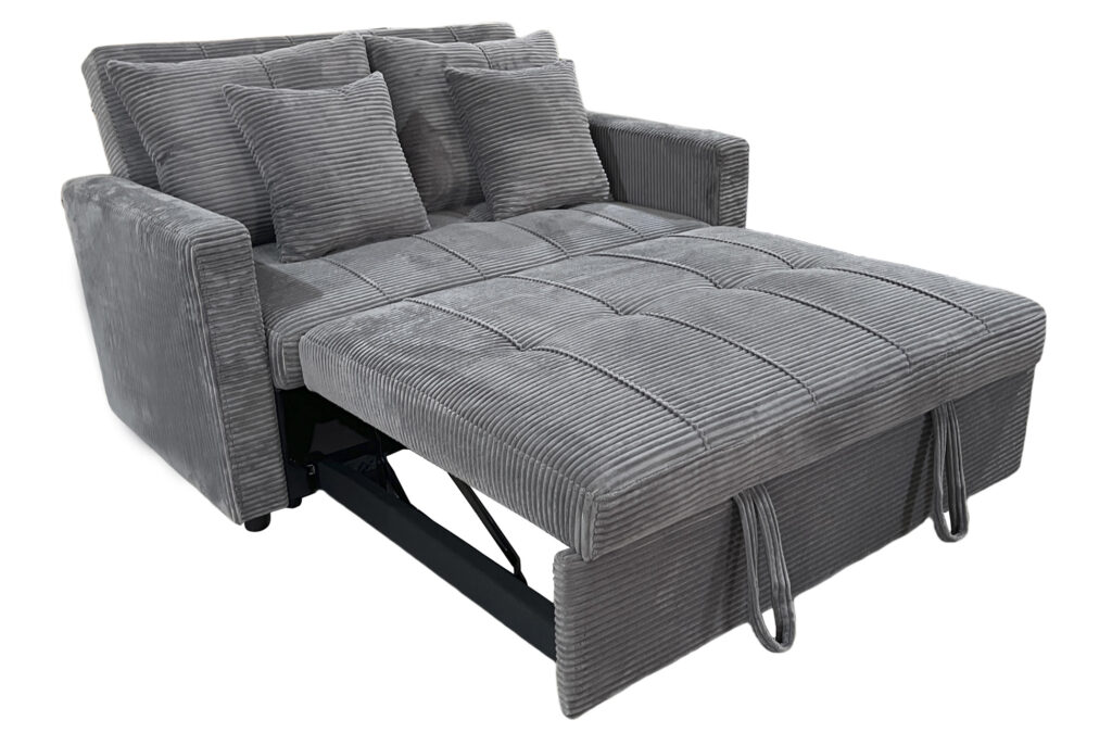 Sofa cama DIVAN corduroy gris 140 cm