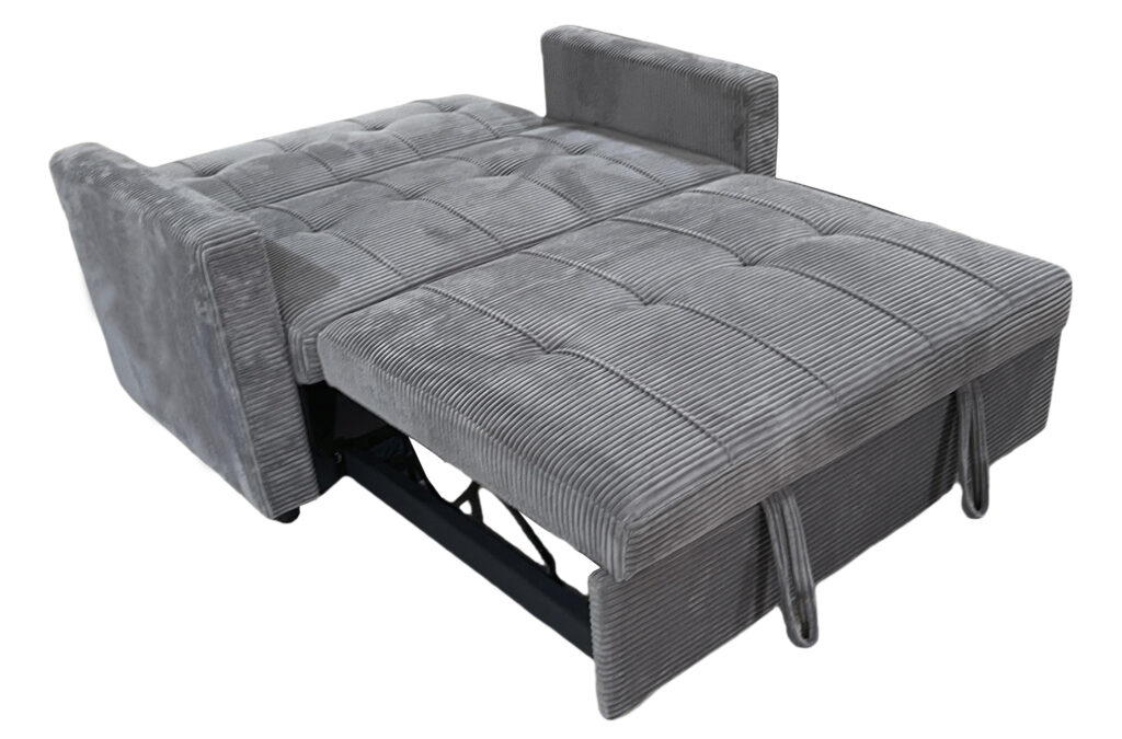 Sofa cama DIVAN corduroy gris 140 cm
