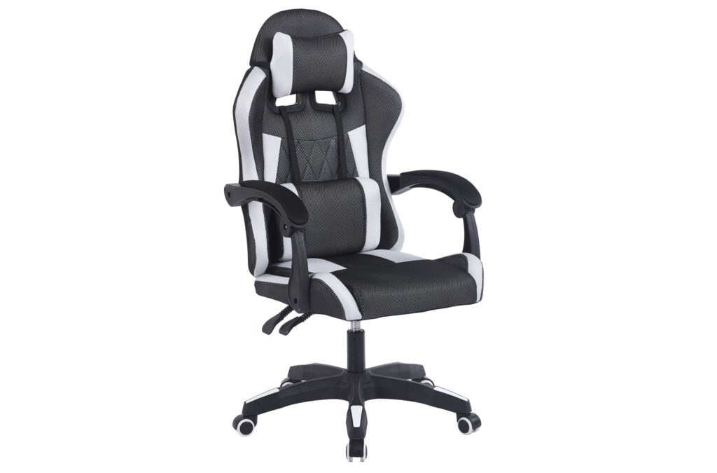 Sillón gaming giratorio Master en malla transpirable negra