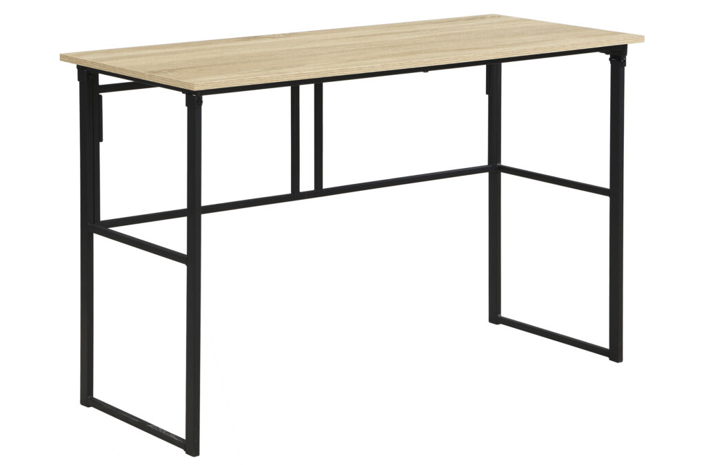 Mesa de estudio plegable en roble y negro