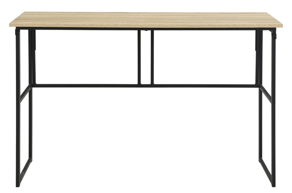 Mesa de estudio plegable en roble y negro