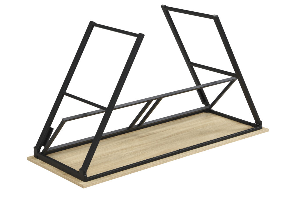 Mesa de estudio plegable en roble y negro