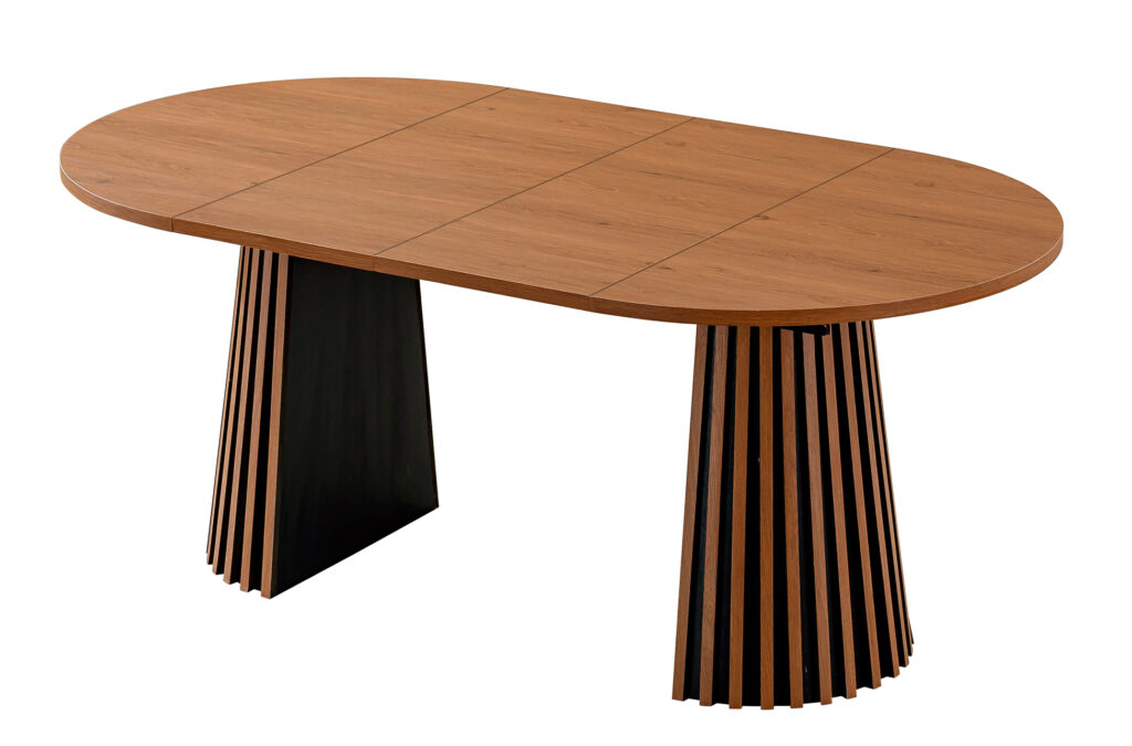 Mesa de comedor extensible Brandon 100-180 cm en nogal