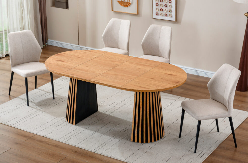 Mesa de comedor extensible Brandon 100-180 cm en roble Oak Trend