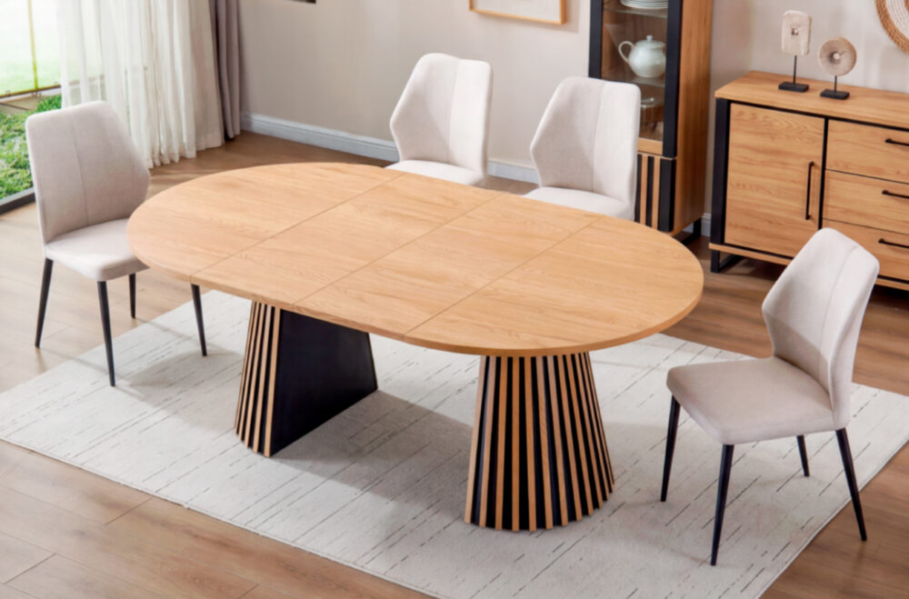 Mesa de comedor extensible Brandon 120-200 cm en roble Oak Trend
