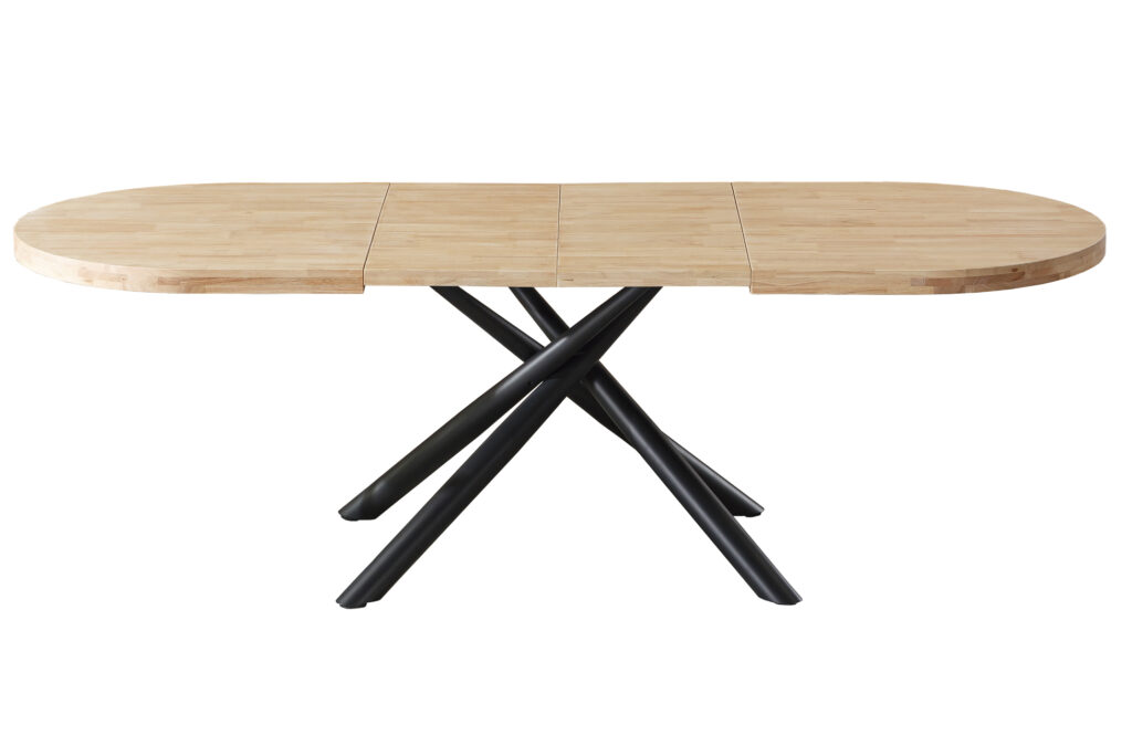 Mesa de comedor extensible Senda en roble Nordish y negro