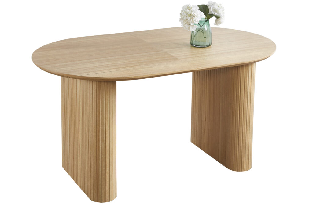 Mesa de comedor ovalada extensible Pietra en roble