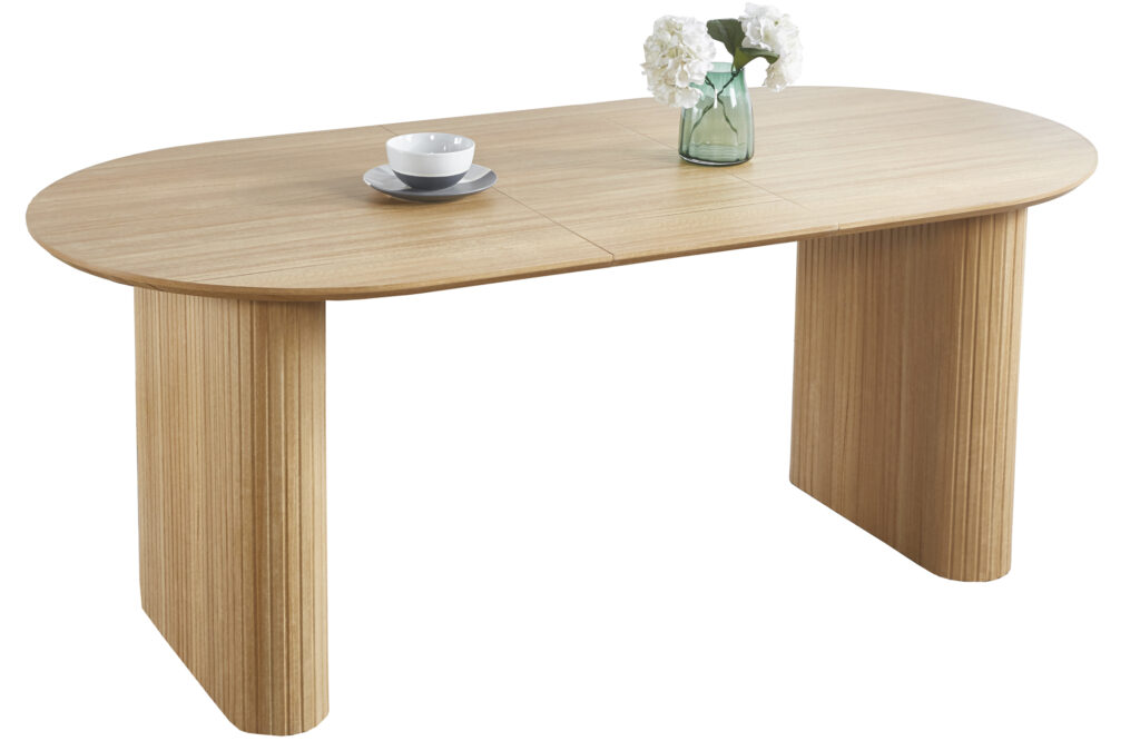 Mesa de comedor ovalada extensible Pietra en roble