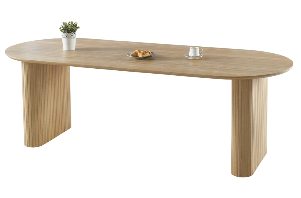 Mesa de comedor ovalada extensible Pietra en roble