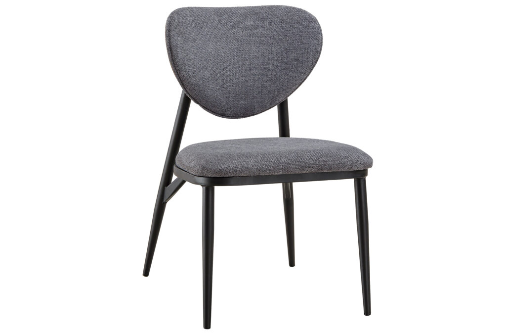 Silla de comedor Moon en tejido gris