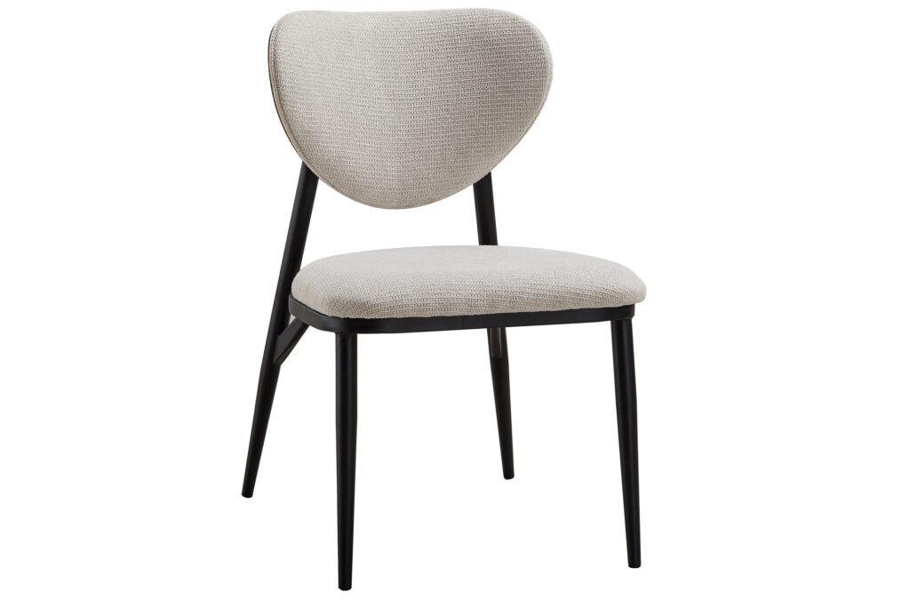 Silla de comedor Moon en tejido beige